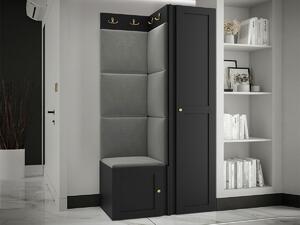 Set za hodnik Hartford 381, Siva, Crna, 186x82x46cm
