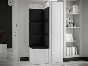 Set za hodnik Hartford 381, Crna, Bijela, 186x82x46cm