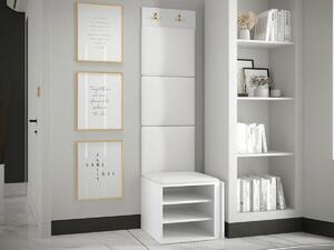 Set za hodnik Hartford 386, Bijela, 186x42x46cm