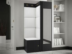 Set za hodnik Hartford 391, Bijela, Crna, 186x82x46cm