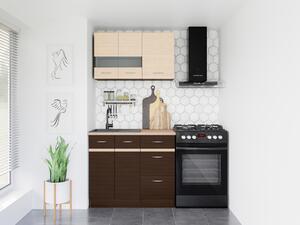 Modularan kuhinjski set Eli Dark 118, 120cm, Laminirani iveral