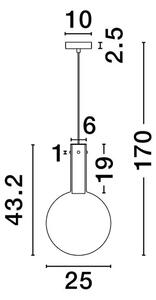 NOSTOS VISILICA LED /3000K/6W/683Lm/SMOKY & GOLD NL9030542