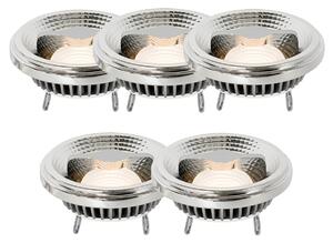 Set od 5 prigušivih LED žarulja G53 AR111 12W 600lm 2700K