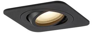 Set od 6 zaobljenih ugradbenih reflektora crni GU10 50 mm rotirajući i nagibni IP44 - Alberto