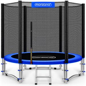 Trampolin s sigurnosnom mrežom JUMP, Ø244cm, crno/plava Monzana