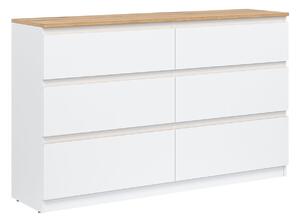 Komoda Catelbi 102, Bijela, Hrast, 84x137x35cm