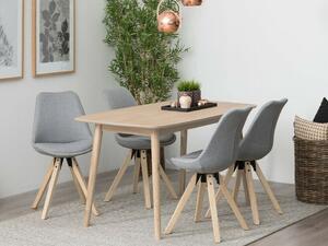 Blagovaonski set Norsica Daltea 120, 75.5x80cm, Kaučuk, Hrast