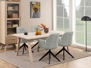 Blagovaonski set Norsica Albene 111, 74.6x95cm, Kaučuk, Hrast
