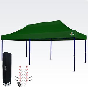 Nepromočiva Party Šator 3x6m – Bezbrižna Proslava pod 16,5m² Krovom - bez 3 zida - Zelena