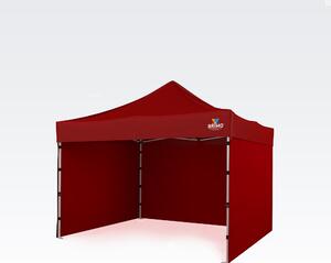 Prodajni šator 3x3m - sa 3 zida - Crvena