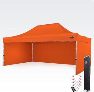 Reklamni šator 4x6 m Premium (Alu) s 3 stranice – Brzo postavljiv - sa 3 zida - Narančasta