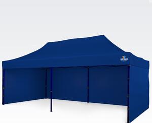 Vrtni paviljon 3×6 m – sklopivi s 3 stranama - sa 3 zida - Plava