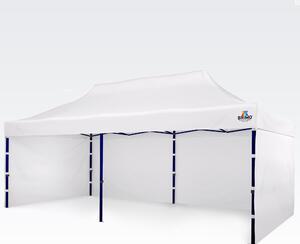 Vrtni paviljon 3×6 m – sklopivi s 3 stranama - sa 3 zida - Bijela