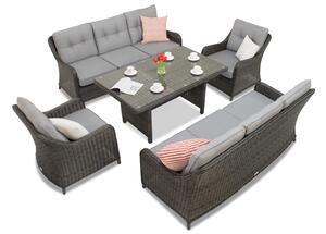 Toledo Apetito 8 antracit Garden Point veliki set vrtnog namještaja