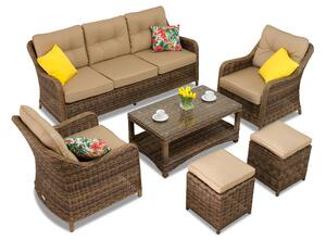 Toledo Coffee 5 set od tehnoratana sa smeđim torbicama Garden Point