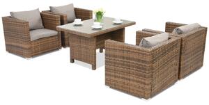 Roma Premium 4 Garden Point vrtni namještaj od tehnoratana, smeđa