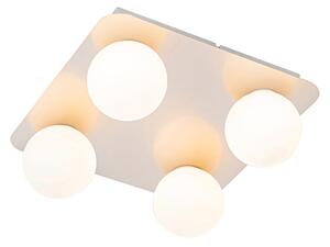 Moderna kupaonska stropna svjetiljka od čeličnog kvadrata 4 svjetla - Cederic