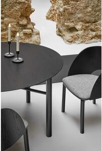 Crni okrugli blagovaonski stol Teulat Junco, ø 120 cm