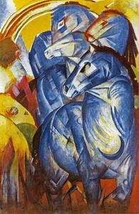 Reprodukcija A Tower of Blue Horses, 1913, Marc, Franz