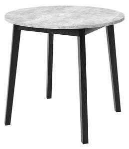 Stol Edmond 112, Crna, Sivi mramor, 77cm