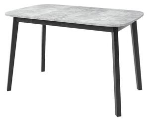 Stol Edmond 110, Sivi mramor, Crna, 77x80cm