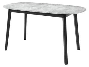 Stol Edmond 114, Sivi mramor, Crna, 77x80cm
