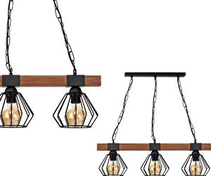 Lampa viseća ULF BLACK/WOOD 3xE27