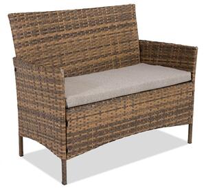 Calabria Premium Garden Point dvosjed od tehnoratana, smeđa