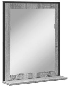 VidaXL Kupaonsko ogledalo s policom boja hrasta 50 x 12 x 60 cm drveno