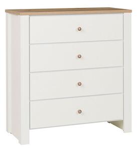 Komoda Toledo J112, Zlatni hrast, Krem, 98x94x41cm