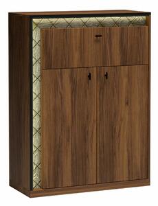 Komoda Stanton J105, Crna, Orah, 125x92x41cm