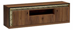 TV stol Stanton J106, Crna, Orah, 51x160x41cm