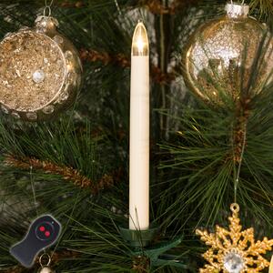 Svijeće za božićno drvce LED bežične, 16 cm, bijele 10 žarulja