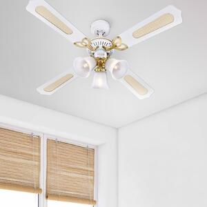 Westinghouse Princess Trio ventilator, bijeli, tihi, Ø 105 cm, Bijela, Dnevni boravak/blagovaonica, Drvo