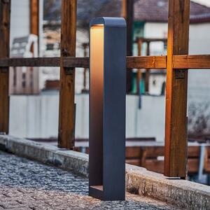 Lindby LED putna svjetiljka Emima, 80 cm, antracit, aluminij, Crno, Metal