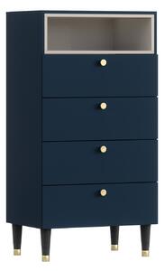Komoda Elyria D103, Plava, Bijela, 115x60x40cm