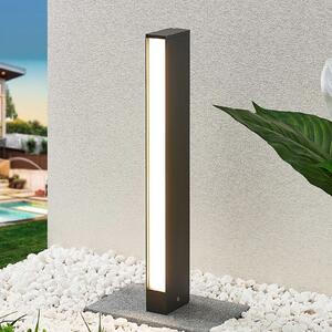 Lucande LED putna svjetiljka Lirka, tamno siva, metal, 60 cm, Sivo, Aluminij
