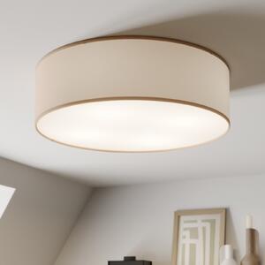 TK Lighting Rondo stropno svjetlo, bež, metal, Ø 45 cm, E27, prigušiva, Bež, spavaća soba, Tkanina / tekstil