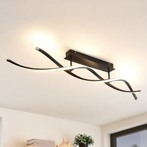Lindby Welina LED stropno svjetlo, prigušivo, prigušiva, Crno, Dnevni boravak/blagovaonica, Metal