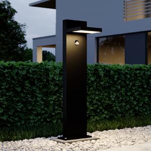 Lucande Silvan LED svjetlo za stazu, antracit, 65 cm, senzor, Crno, Aluminij