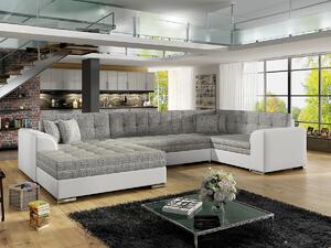 Kutna garnitura Elyria 149, Siva, Bijela, 78x338x189cm, Bor