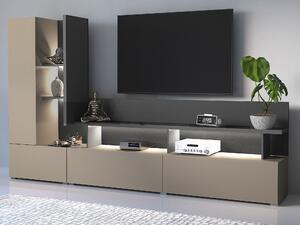 Dnevni boravak Virvele 102, Antracit, Congo, 162x270x40cm