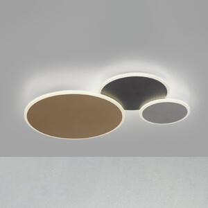 Q-Smart-Home Paul Neuhaus Q-Piato LED stropno svjetlo s tri žarulje, prigušiva, Višebojno, Dnevni boravak/blagovaonica, Metal, Strop s više plamena