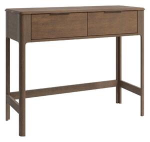 Konzola Dunremo 109, Tamni hrast, S ladicama, 90x110x42cm