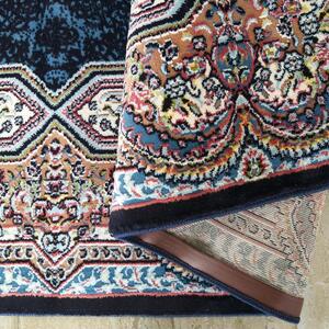 Luksuzni plavi tepih s prekrasnim detaljima u boji Širina: 150 cm | Duljina: 230 cm