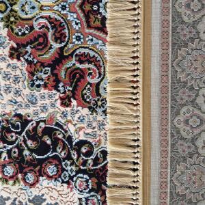 Luksuzni vintage tepih u bež boji sa savršenim plavo-crvenim uzorkom Širina: 150 cm | Duljina: 230 cm