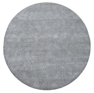Moderni okrugli tepih u sivoj boji 133X133