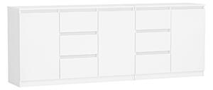 Komoda Elbvelu 109, Bijela, 75x200x40cm