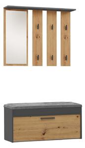 Set za hodnik Mandeville 218, Artisan hrast, Antracit