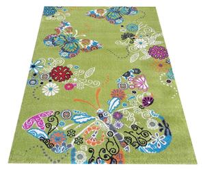 Moderan tepih za dječju sobu u zelenoj boji sa savršenim motivom leptira Širina: 120 cm | Duljina: 170 cm